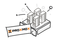 Grafik Server mit Proxmox Logo